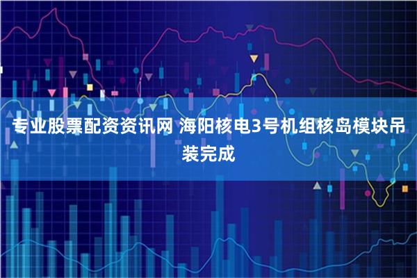 专业股票配资资讯网 海阳核电3号机组核岛模块吊装完成